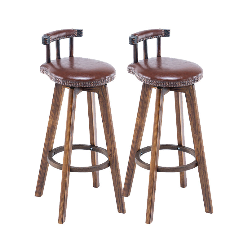 Industrial Wooden Counter Height Stools Round Bar Stool for Bristol