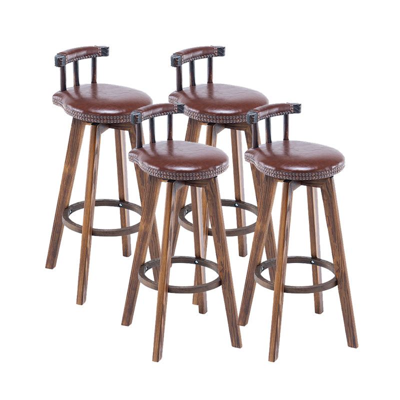 Industrial Wooden Counter Height Stools Round Bar Stool for Bristol