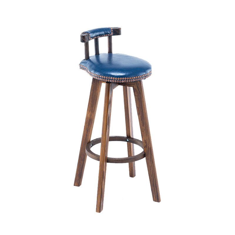 Industrial Wooden Counter Height Stools Round Bar Stool for Bristol