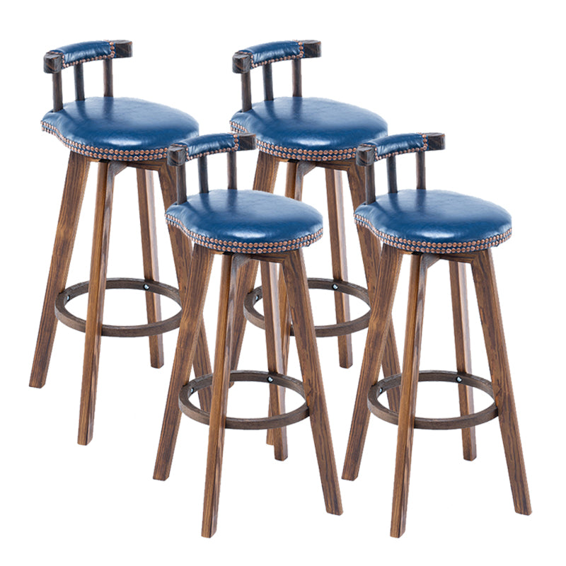 Industrial Wooden Counter Height Stools Round Bar Stool for Bristol