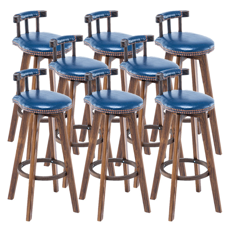 Industrial Wooden Counter Height Stools Round Bar Stool for Bristol