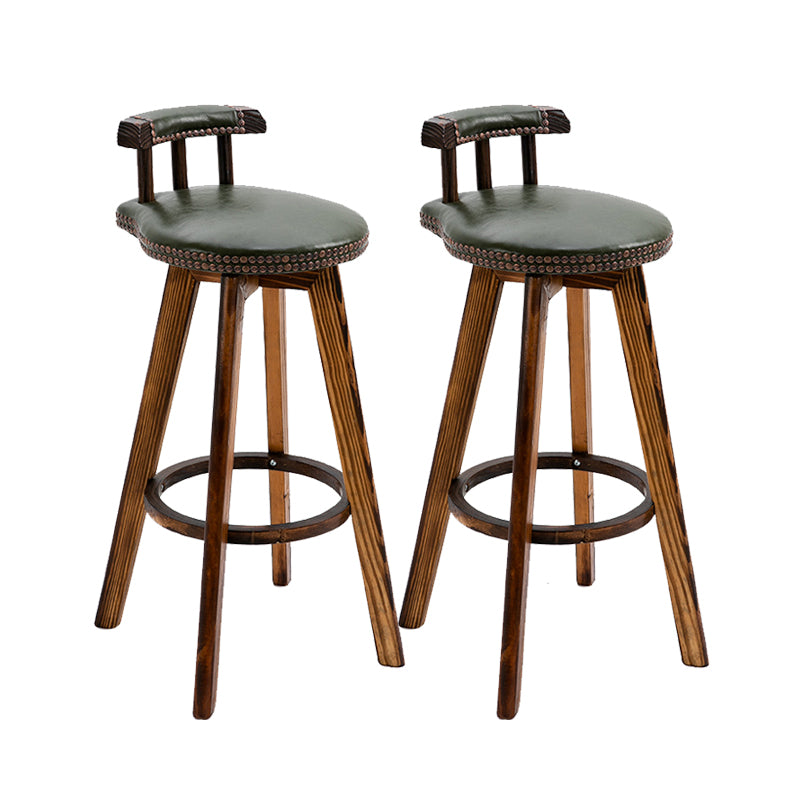 Industrial Wooden Counter Height Stools Round Bar Stool for Bristol