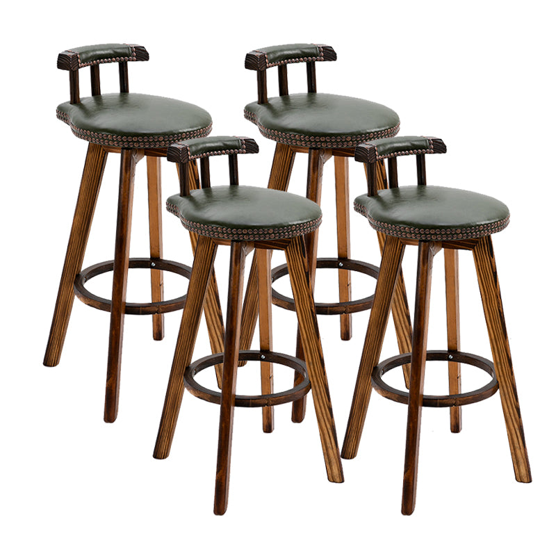 Industrial Wooden Counter Height Stools Round Bar Stool for Bristol