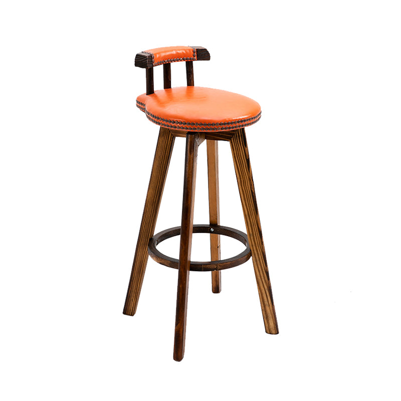Industrial Wooden Counter Height Stools Round Bar Stool for Bristol