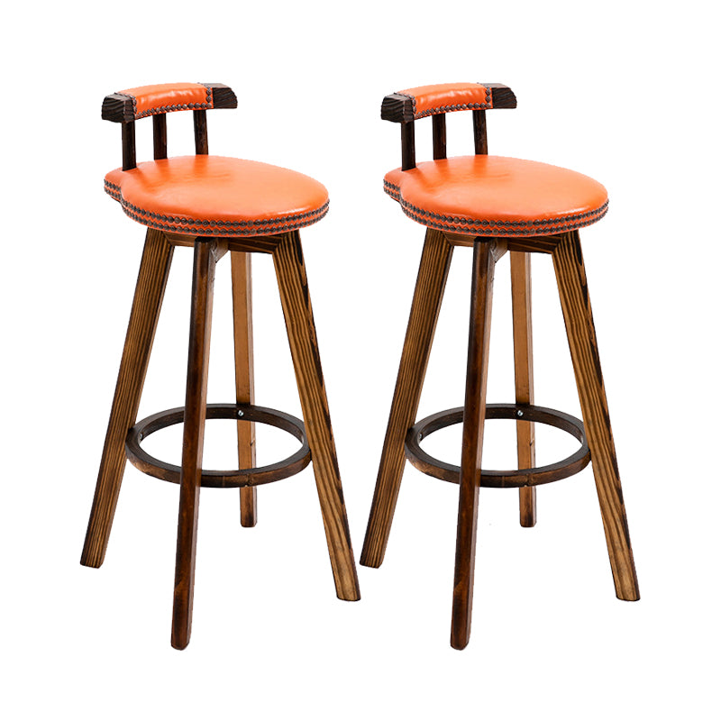 Industrial Wooden Counter Height Stools Round Bar Stool for Bristol