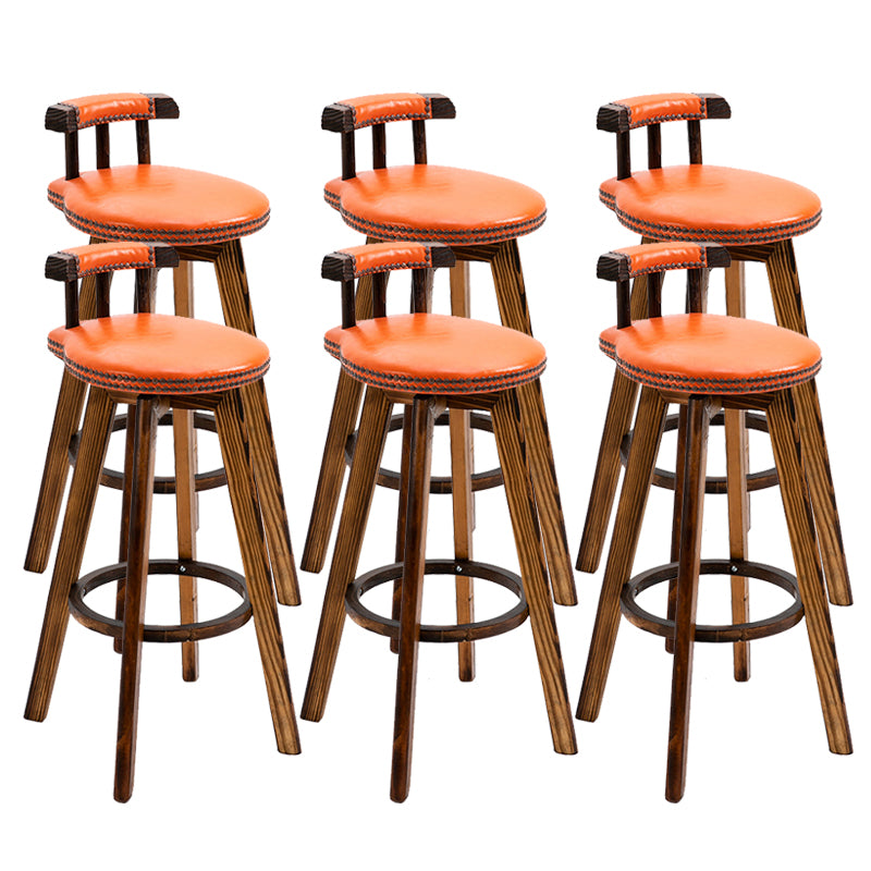 Industrial Wooden Counter Height Stools Round Bar Stool for Bristol