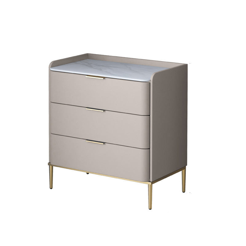 Contemporary 16"W Stone Chest Bedroom Storage Chest with Drawers