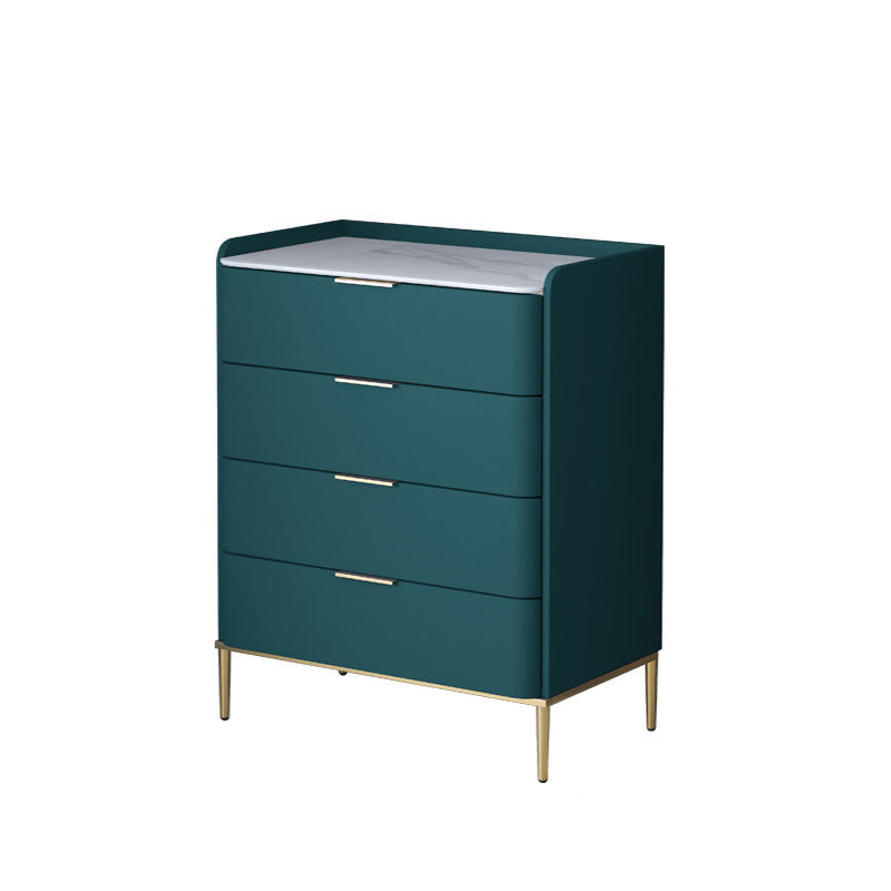 Contemporary 16"W Stone Chest Bedroom Storage Chest with Drawers