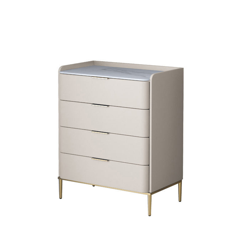Contemporary 16"W Stone Chest Bedroom Storage Chest with Drawers
