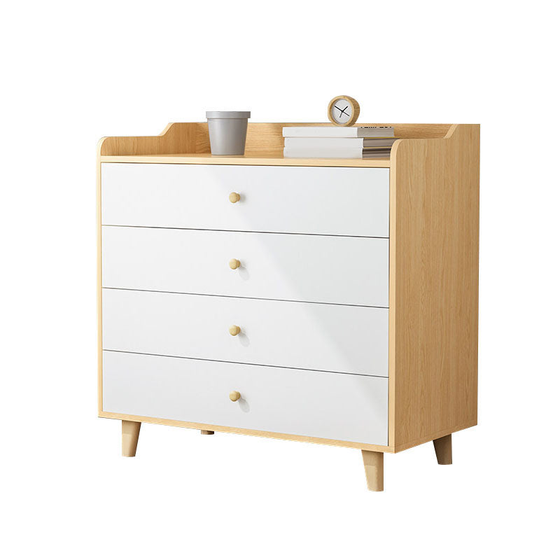 Contemporary Bedroom Chest Wooden Storage Chest with Drawers