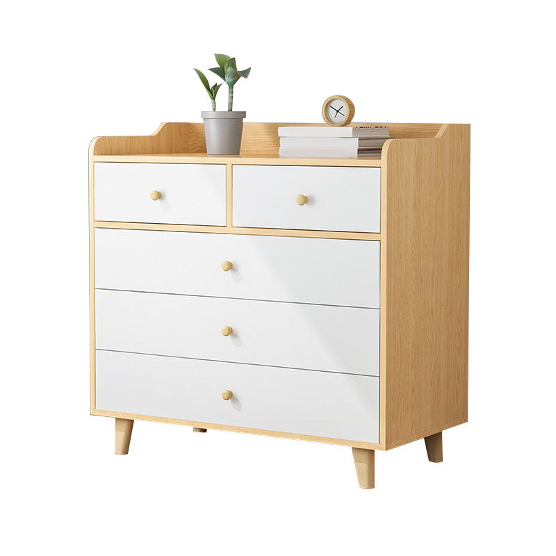 Contemporary Bedroom Chest Wooden Storage Chest with Drawers