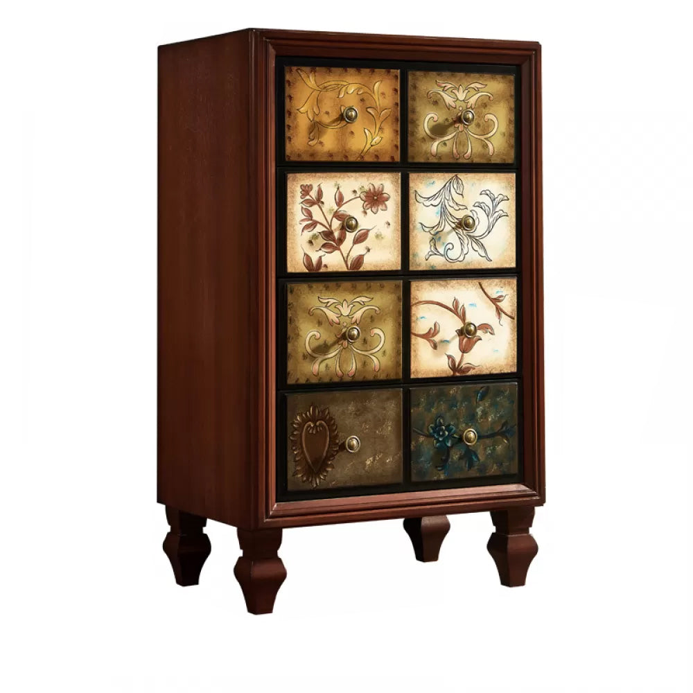 American Traditional Storage Chest Dresser Wooden Storage Chest with Drawers