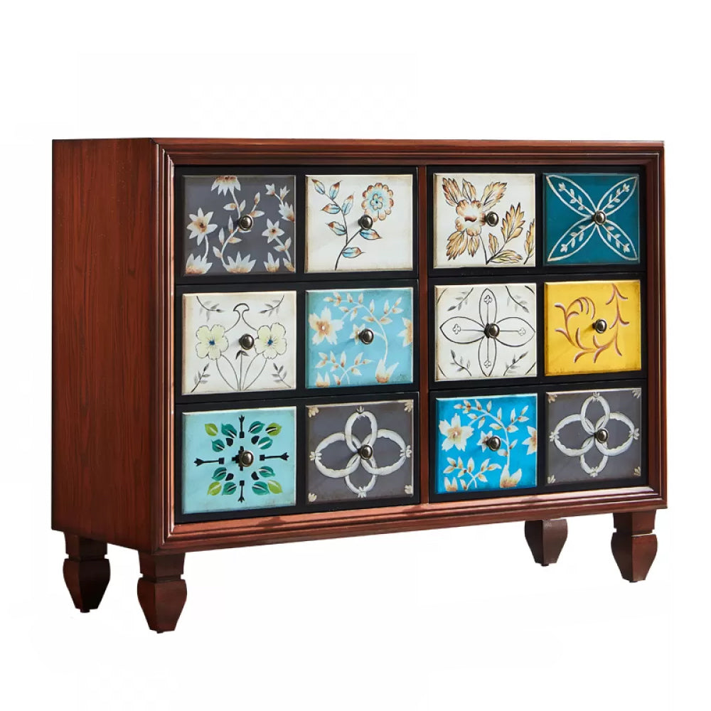 American Traditional Storage Chest Dresser Wooden Storage Chest with Drawers