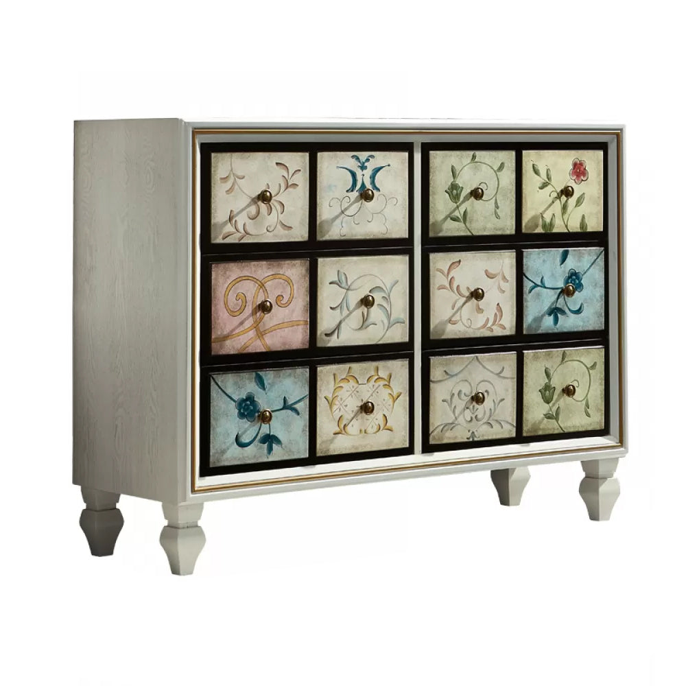 American Traditional Storage Chest Dresser Wooden Storage Chest with Drawers