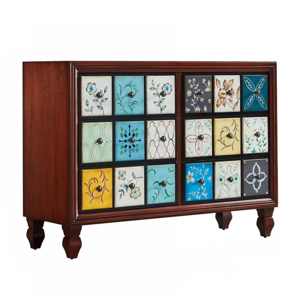 American Traditional Storage Chest Dresser Wooden Storage Chest with Drawers