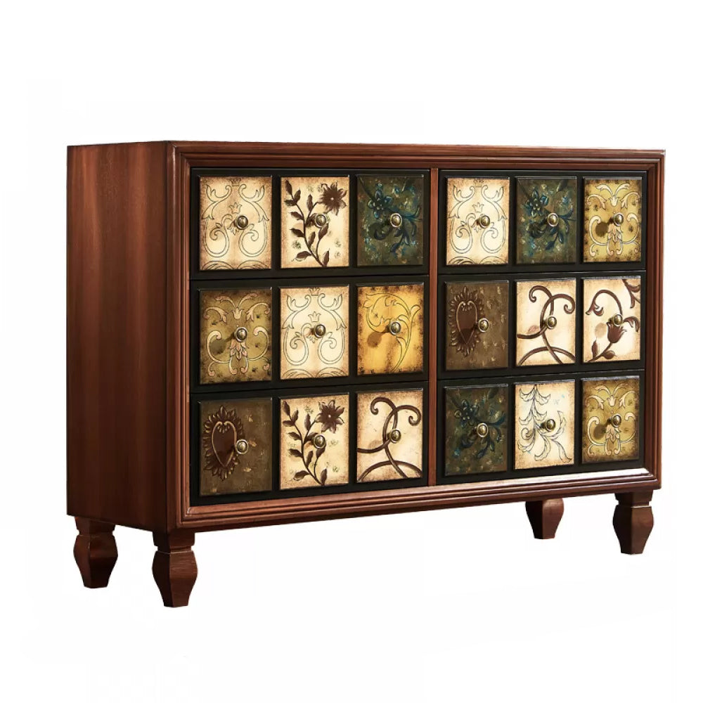 American Traditional Storage Chest Dresser Wooden Storage Chest with Drawers