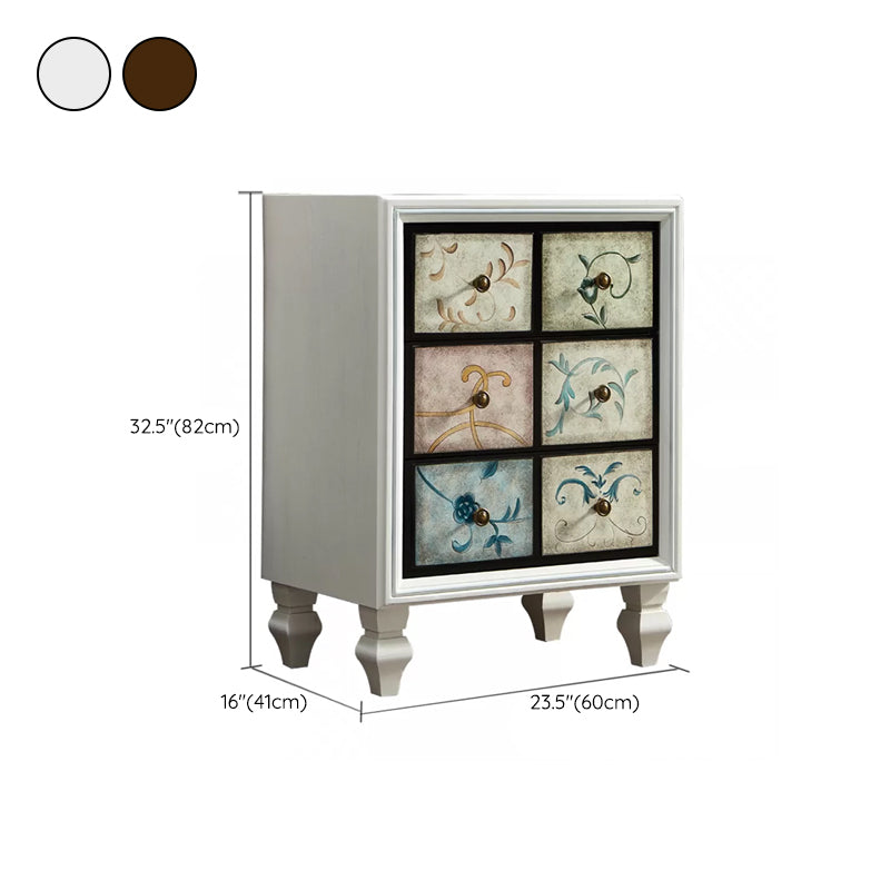 American Traditional Storage Chest Dresser Wooden Storage Chest with Drawers