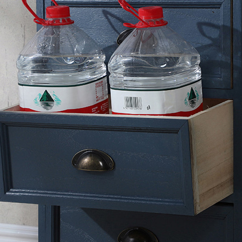 Vertical Nautical Bedroom Storage Chest Wooden Chest with Drawers