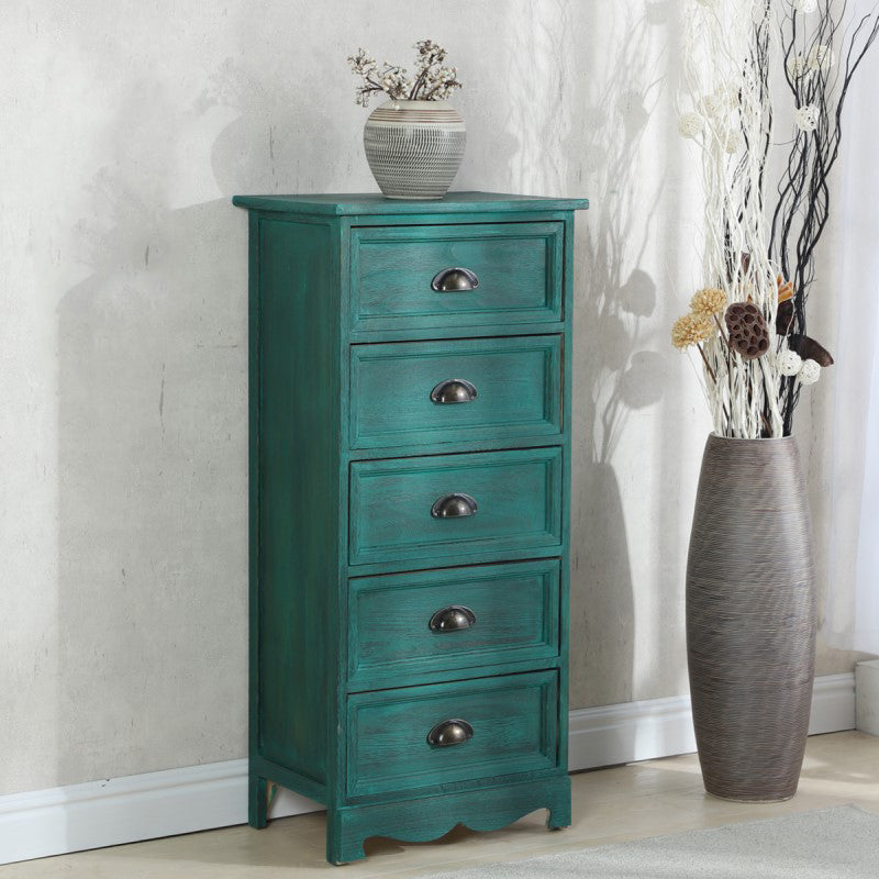 Vertical Nautical Bedroom Storage Chest Wooden Chest with Drawers