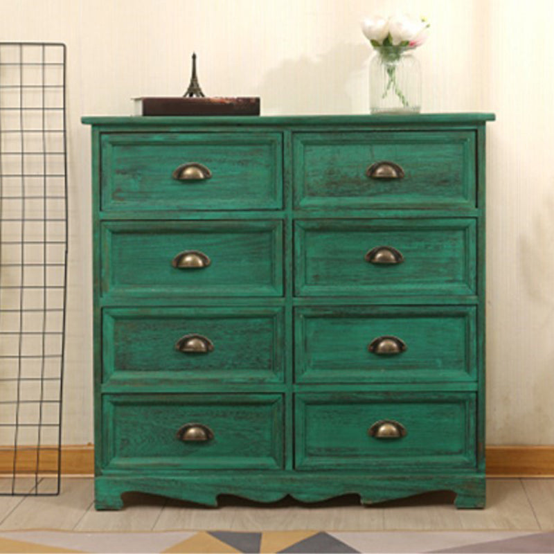 Vertical Nautical Bedroom Storage Chest Wooden Chest with Drawers