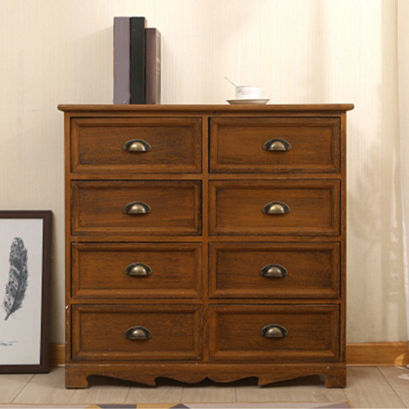 Vertical Nautical Bedroom Storage Chest Wooden Chest with Drawers