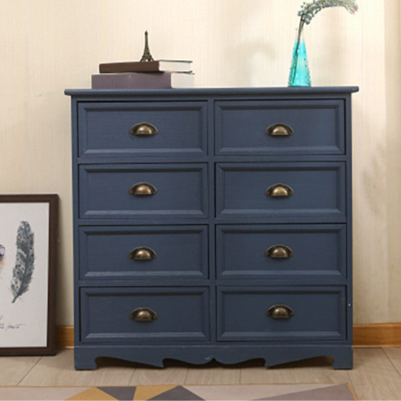 Vertical Nautical Bedroom Storage Chest Wooden Chest with Drawers