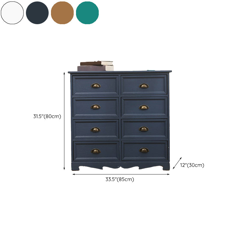 Vertical Nautical Bedroom Storage Chest Wooden Chest with Drawers