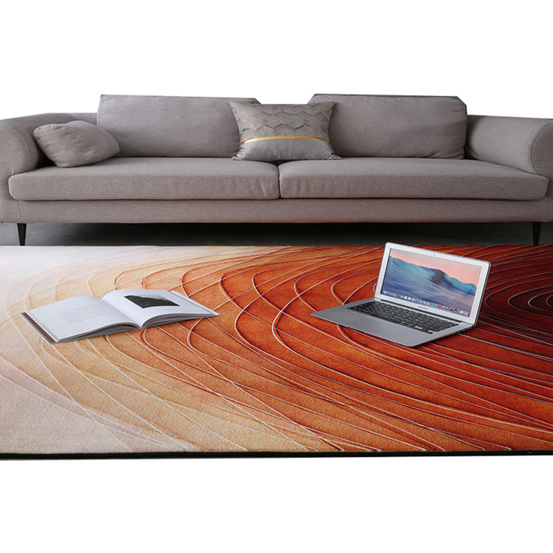 Dark Green Graphic Rug Polyester Modern Rug Stain Resistant Rug for Home Decor