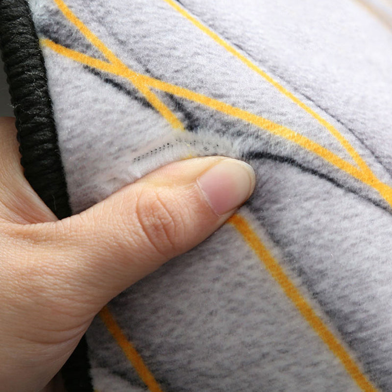 Dark Green Graphic Rug Polyester Modern Rug Stain Resistant Rug for Home Decor