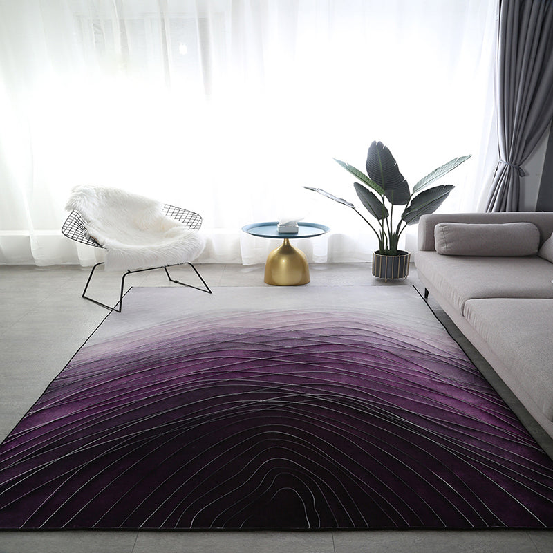 Dark Green Graphic Rug Polyester Modern Rug Stain Resistant Rug for Home Decor