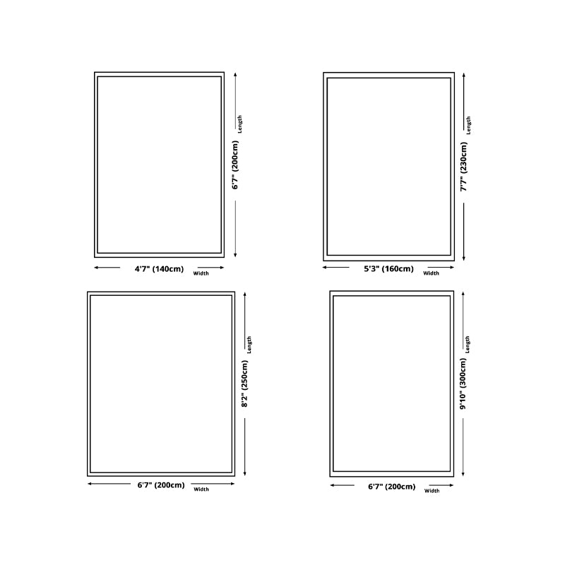 Dark Green Graphic Rug Polyester Modern Rug Stain Resistant Rug for Home Decor