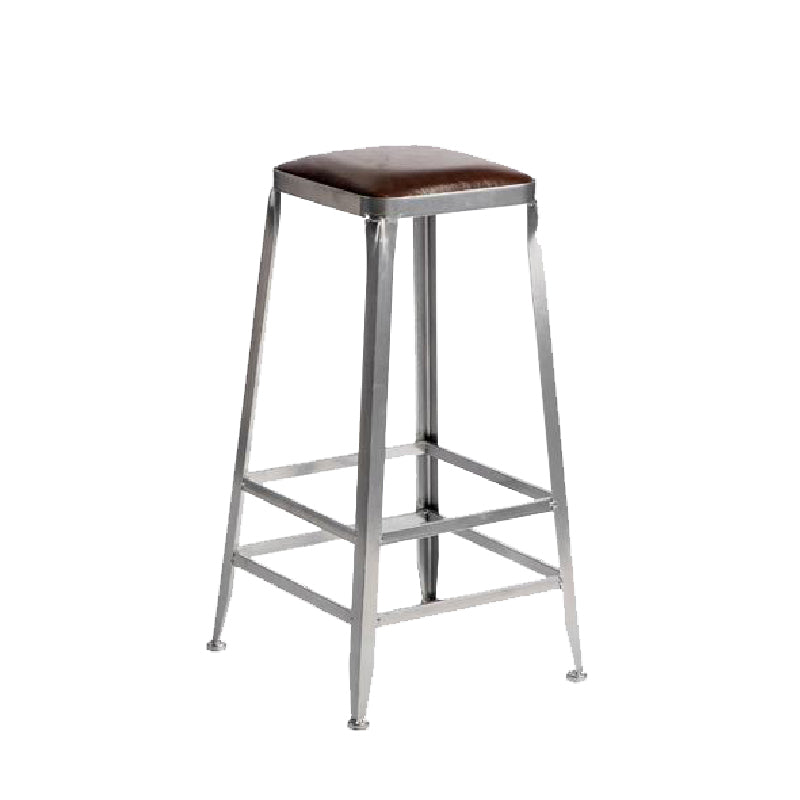 Industrial Iron Counter Height Stools Footrest Bar Stool for Indoor