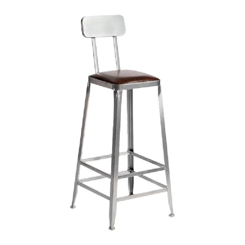 Industrial Iron Counter Height Stools Footrest Bar Stool for Indoor