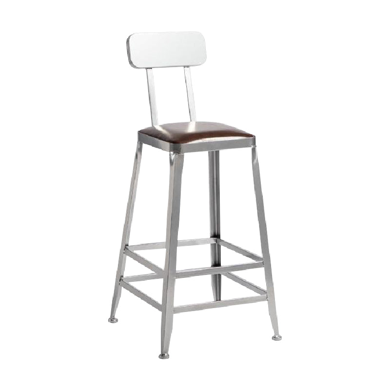 Industrial Iron Counter Height Stools Footrest Bar Stool for Indoor