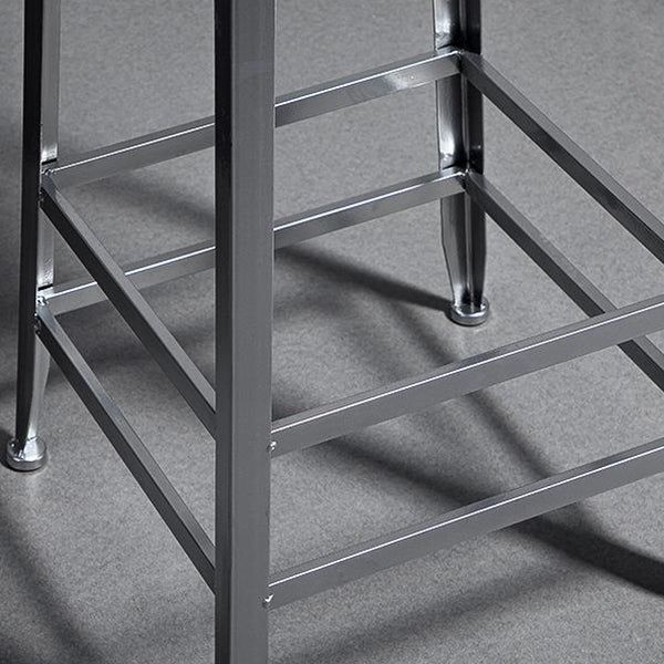 Industrial Iron Counter Height Stools Footrest Bar Stool for Indoor