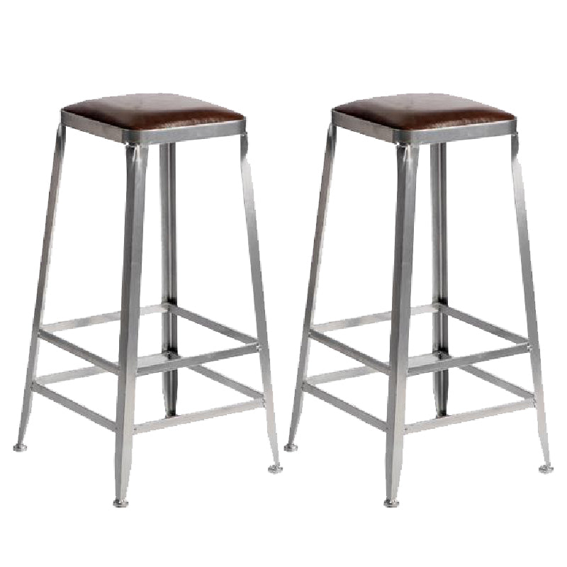 Industrial Iron Counter Height Stools Footrest Bar Stool for Indoor