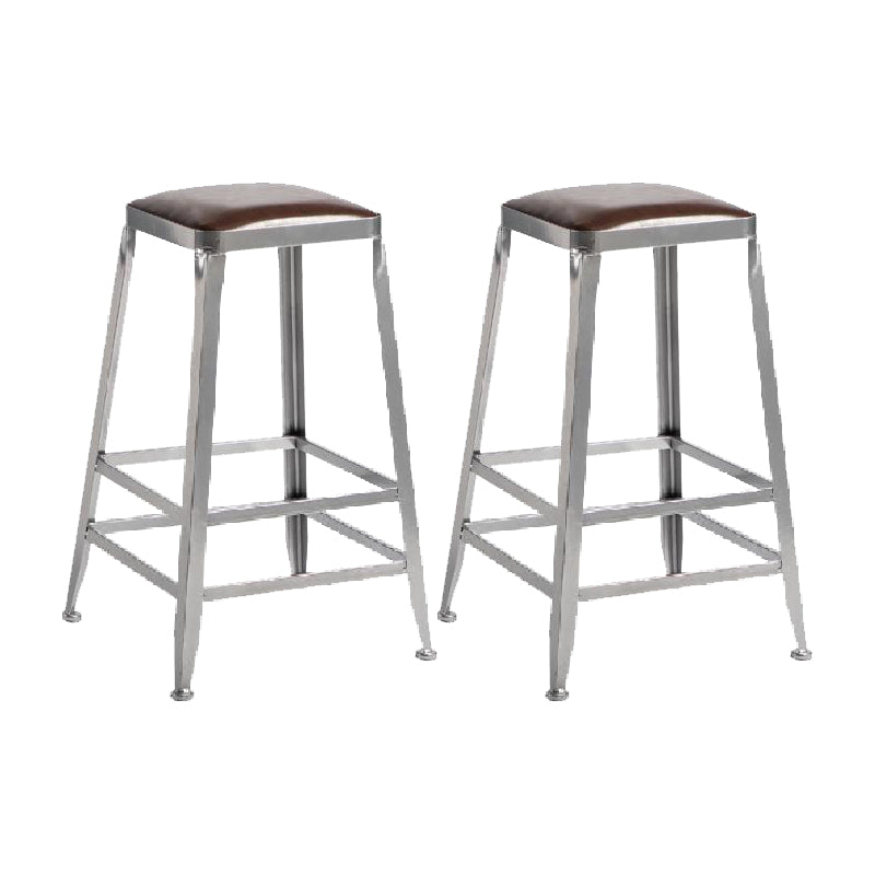 Industrial Iron Counter Height Stools Footrest Bar Stool for Indoor