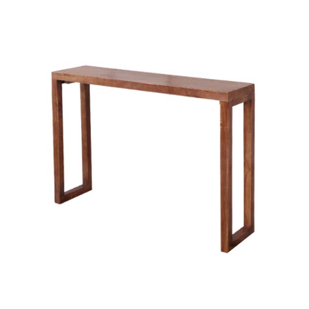 Mid-Century Modern Pine Console Sofa Table Rectangle End Table for Hall