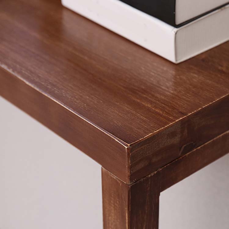 Mid-Century Modern Pine Console Sofa Table Rectangle End Table for Hall