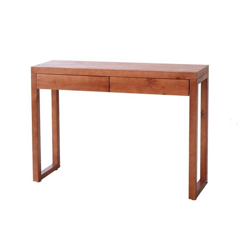 Mid-Century Modern Pine Console Sofa Table Rectangle End Table for Hall