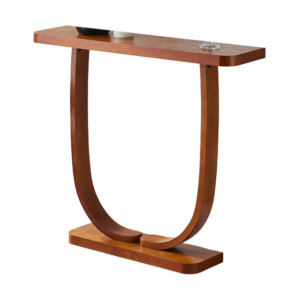 Solid Wood 31.5" Tall Console Table 1-shelf Accent Table for Hall