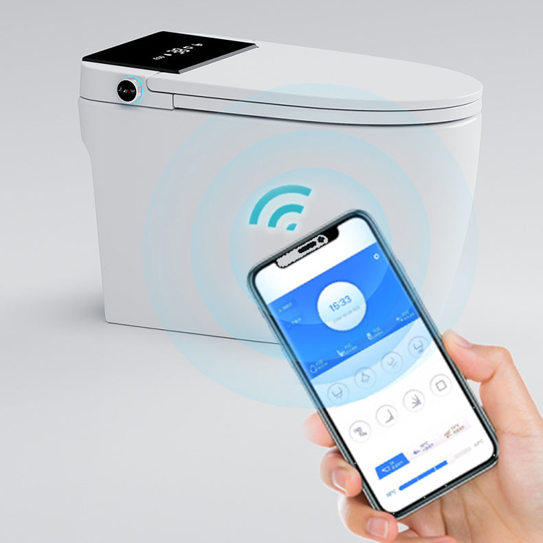 Modern Heated Seat Flush Toilet Floor Mount White Toilet Bowl with Toilet Seat