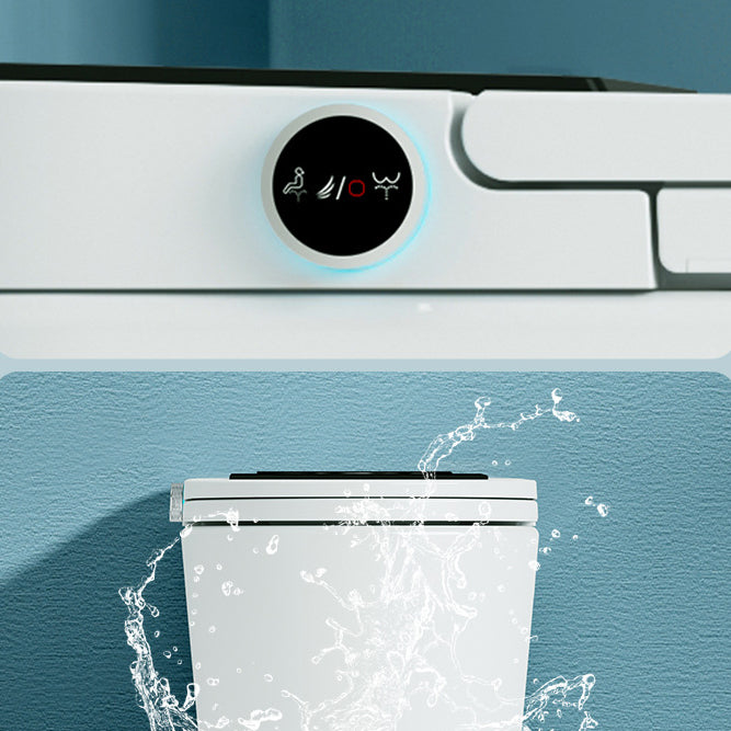 Modern Heated Seat Flush Toilet Floor Mount White Toilet Bowl with Toilet Seat