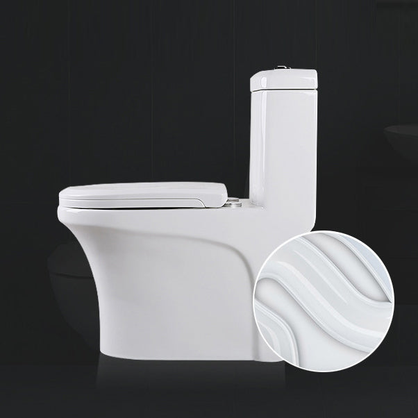 Modern Elongated Toilet Bowl White Flush Toilet with Seat for Bathroom