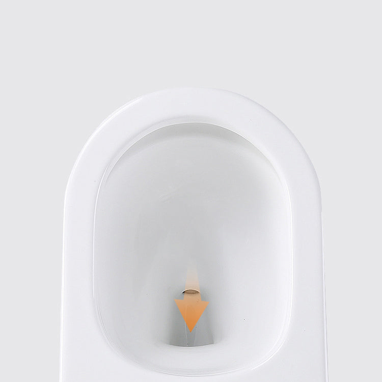 Modern Elongated Toilet Bowl White Flush Toilet with Seat for Bathroom