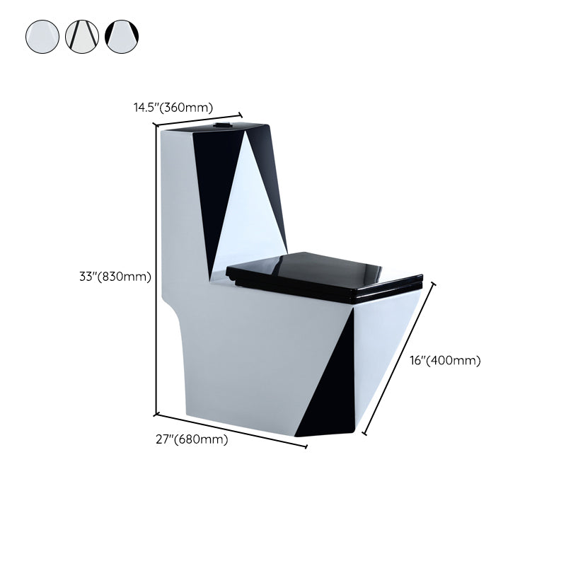 Modern Siphon Jet Toilet Bowl All-In-One Floor Mounted Urine Toilet