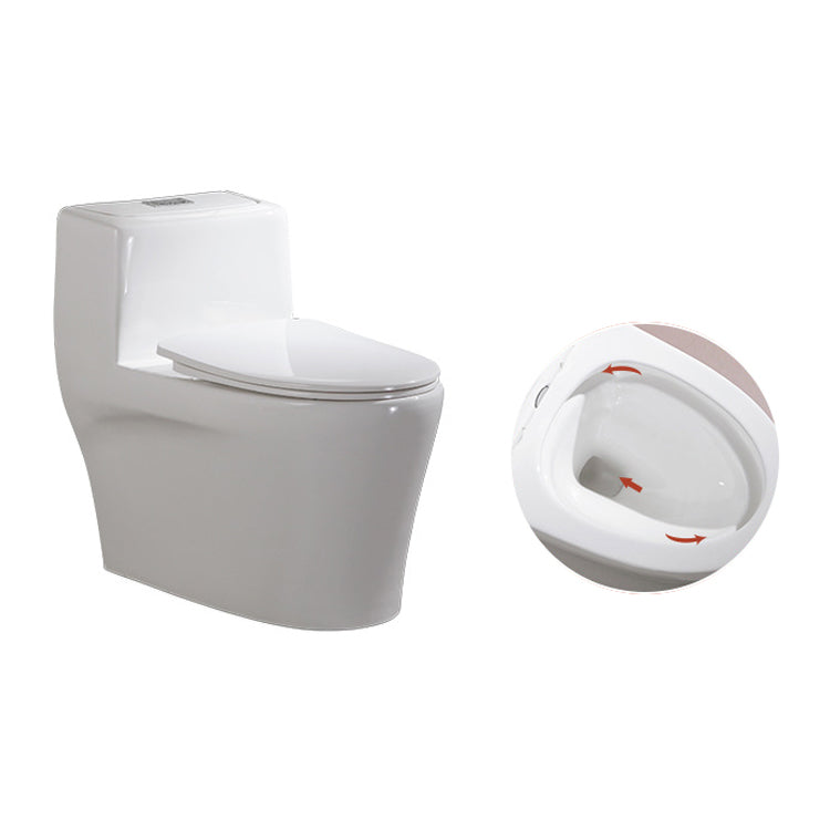 Traditional Seat Included One Piece Toilet Floor Mounted Toilet Bowl for Washroom