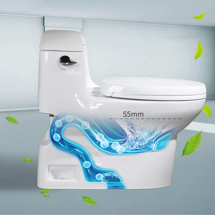 Traditional Seat Included One Piece Toilet Floor Mounted Toilet Bowl for Washroom