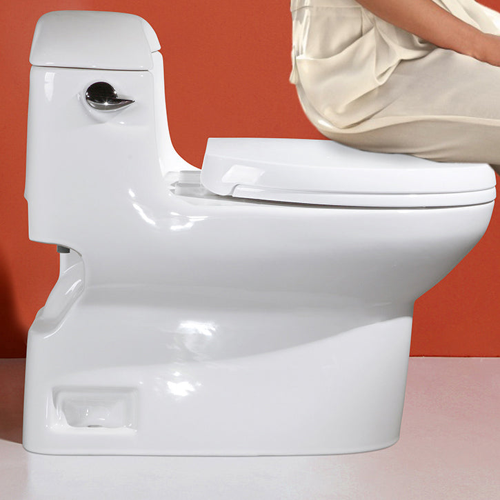 Traditional Seat Included One Piece Toilet Floor Mounted Toilet Bowl for Washroom