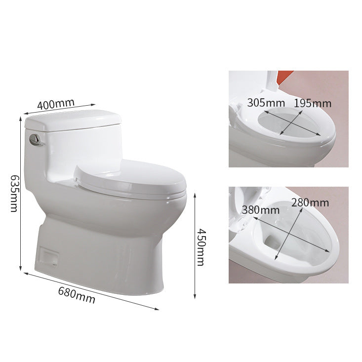 Traditional Seat Included One Piece Toilet Floor Mounted Toilet Bowl for Washroom